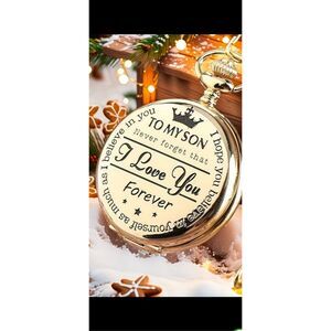 ✝️ Philippians 4:13 Pocket Watch Necklace – “I Can Do All Things” – Black Finish